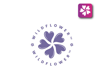 WILDFLOWER ( Dating app) art branding dating design flower graphicdesign identity branding illustration illustrator logo logo a day logodesign logomaker logotype love wildflower