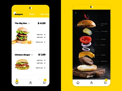 Yumm Burger adobe xd ui ux