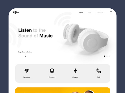 Headphones Web adobe xd ui ux web design