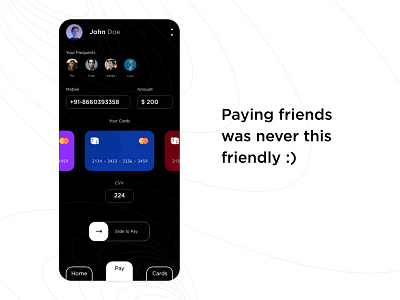 Friendly Pay adobe xd ui ux