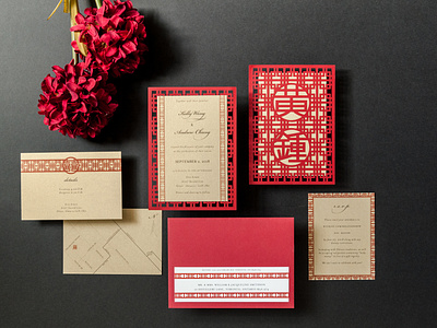 Asian Inspired Wedding Invitations