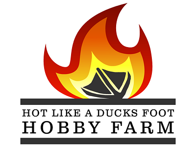 Hot Like a Ducks Foot Hobby Farm adobe adobe illustrator branding design duck logo farm logo fire logo logo challenge random logo vector vector logo