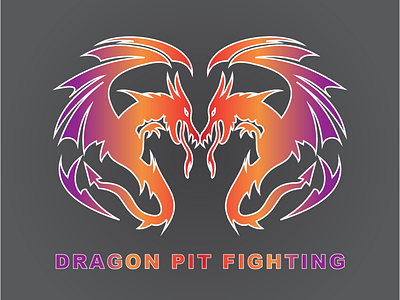 Dragon Pit Fighting Logo advertising graphic design logo logo challenge vector art