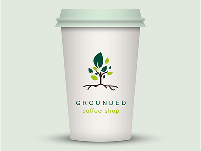 Grounded Coffee Shop Logo Logo adobe illustrator cc advertising logo logo design vector vector art