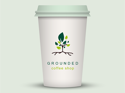 Grounded Coffee Shop Logo Logo