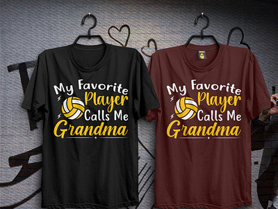 My Favorite Player Calls Me Grandma T shirt brand identity colorful fishing t shirt design professional t shirt design typography design typography t shirt vector