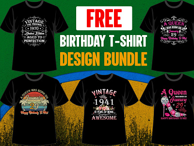 birthday T shirt design bundle