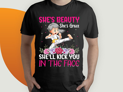 She's Beauty She's Grace Kick You In The Face t shirt bundle tshirt cute girl design girl animal shirt girls summer apparel t shirt design ideas unicorn animal unicorn horse unicorn vector unisex t shirt v neck womans tee