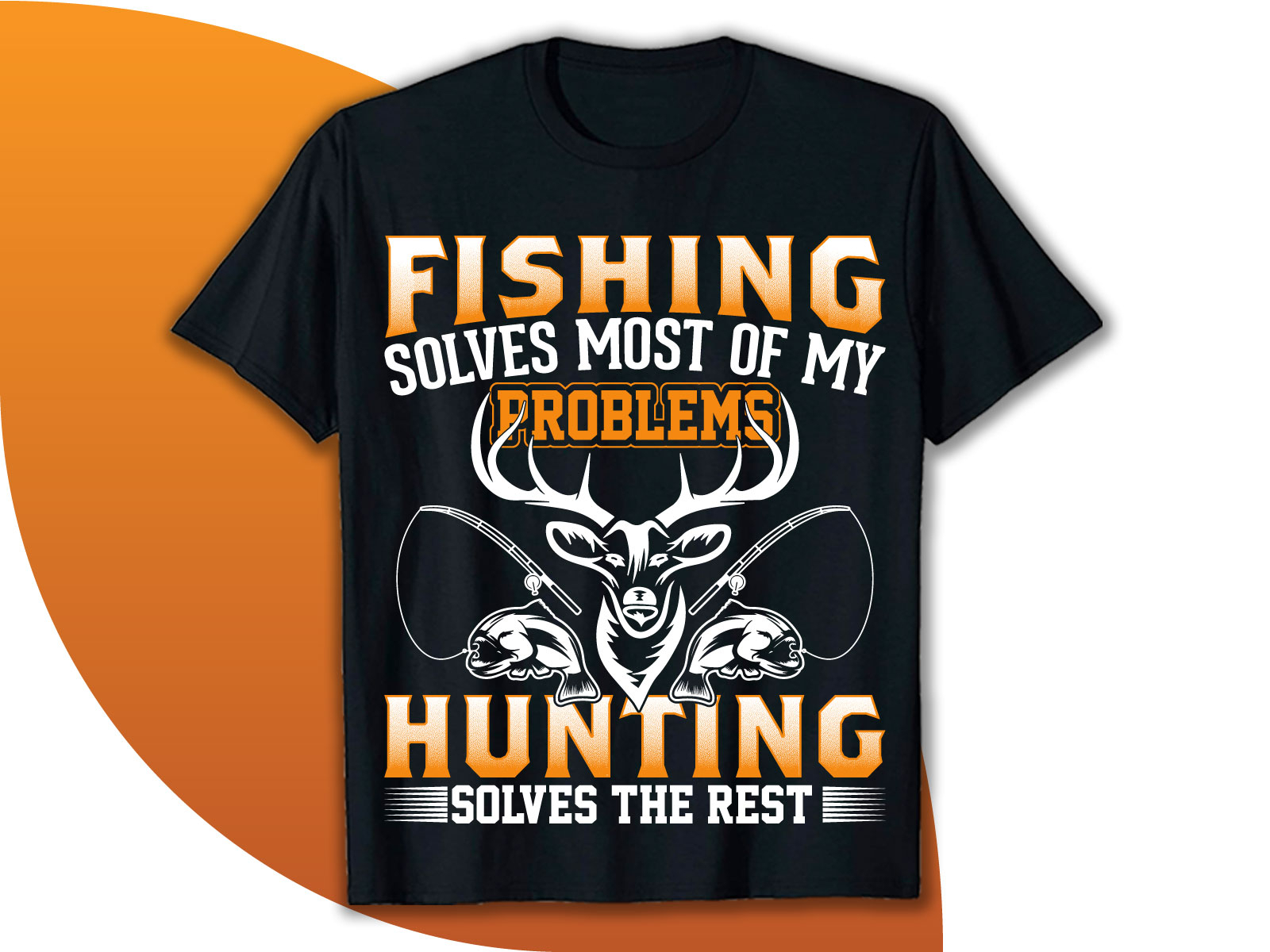 hunting and fishing deer t shirts design by Versatile T-shirt on Dribbble