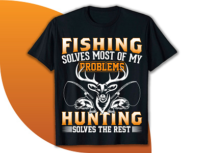 hunting and fishing deer t shirts design by Versatile T-shirt on Dribbble