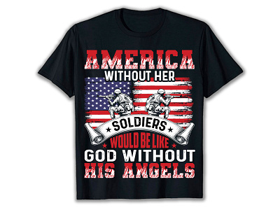 American Army Us Veteran T Shirt Design