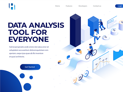 Wev Analysis app design illustration logo minimal ui ux uxui web website