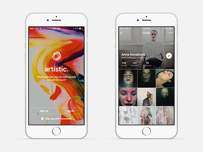 artistic app design ios login minimal mobile app mobile design profile