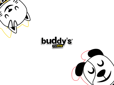 Buddy´s Pet Shop branding design illustration logo vector