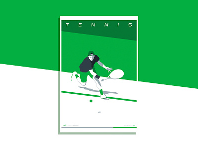 Tennis branding design flat graphic design illustration illustrator minimal poster art poster design sport sports sports branding sports design vector