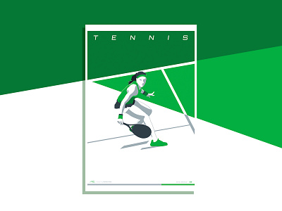 Tennis branding design flat graphic design illustration illustrator minimal poster art poster design sport sports sports branding sports design vector