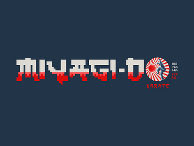 Miyagi Do Karate 80s design flat graphic design illustration illustrator japanese logo minimal pixel pixel art pixelart pixels typography vector