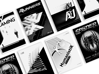 Black and white (posters) black white blackandwhite branding concept design graphic design illustration illustrator logo minimal poster poster art poster design posters typography ui vector