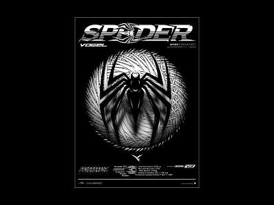 Spider branding design graphic design illustration illustrator logo minimal poster poster art poster design posters spider typography vector
