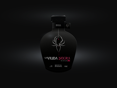 Mezcal. La Viuda Negra de SL black widow branding flat graphic design illustration illustrator label label design labeldesign labels logo mexico mezcal minimal spider vector