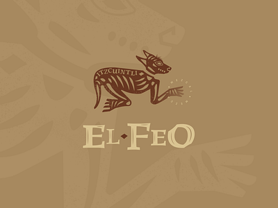 El Feo branding dog flat graphic design icon illustration illustrator logo logo design logotype mexico mezcal prehispanic vector