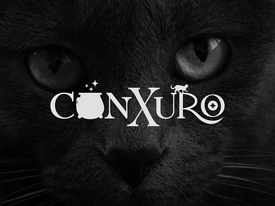 Conxuro cat conjuro design flat graphic graphic design graphicdesign icon illustration illustrator logo logo design logodesign logos logotype minimal typography vector