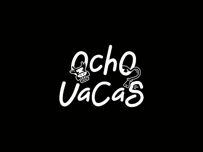 Ocho Vacas brand cow design flat graphic design graphics icon illustration illustrator isologo logo logo design logodesign logos logotype mark minimal minimalism typography vector
