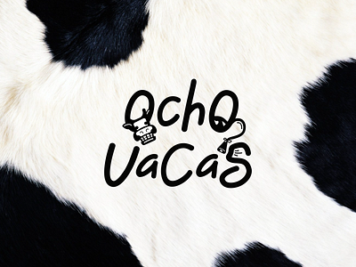 Ocho Vacas brand branding cow design flat graphic design icon illustration illustrator isologo logo logo design logodesign logos logotype mark minimal texture typography vector