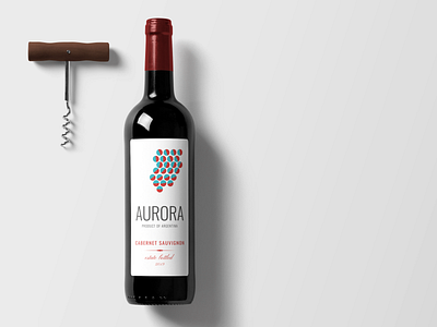 Aurora wine label branding design label label design typography vector wine wine label design wine labels