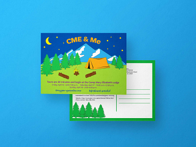 Girl Scouts of South Carolina Camp Invitation camp community design graphic design illustration invitation kids postcard