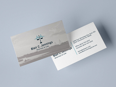 Blair C. Jennings Law Business Cards branding business card community design graphic design law law firm logo