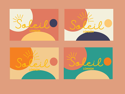 Soleil London art branding design flat illustration lettering logo minimal type vector