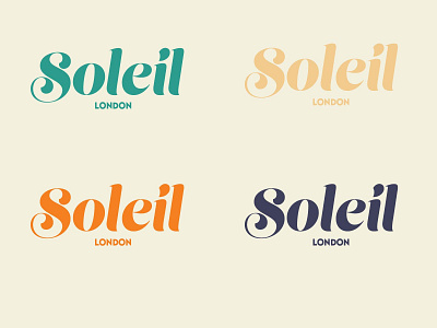 Soleil London pt.2 branding design flat illustration illustrator lettering logo minimal typography vector