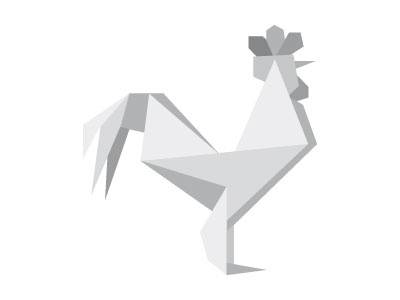 Gallo animals box branding identity logo origami paper rooster