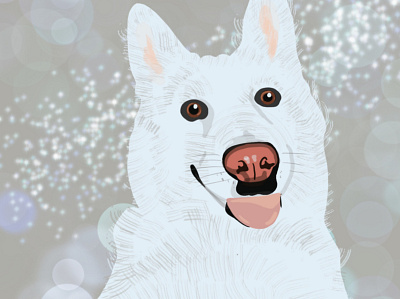 happy dog color dog fun happy ilustration love procreate vector