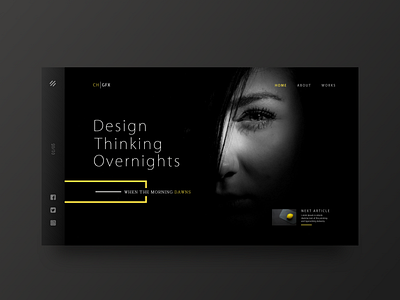 Dark Theme - Website Header Design