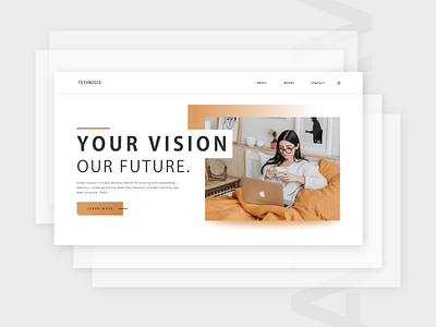 TechnoGix - Simple Header Design app business corporate design fashion header design homepage landing page portfolio typography ui uiux uiux design uiuxdesign