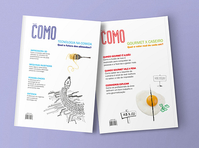 Revista Como design logo magazine revista