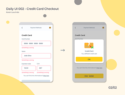 Credit Card Checkout - Part 2 app design digital figma ui ux web