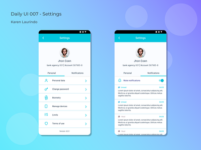 Settings - Daily UI Challenge 007