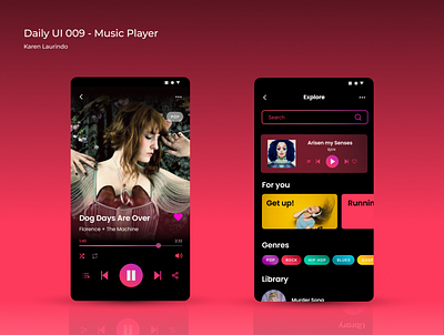 Music Player daily 100 challenge daily ui dailyui dailyuichallenge design digital figma identidade visual logo ui ux web