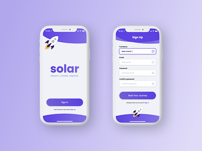 Daily UI 001 — Sign Up app appdesign daily daily ui daily ui 001 daily001 dailyui001 dailyuichallenge design interface space ui uidesign