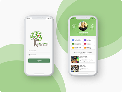 Daily UI 006—User Profile app appdesign daily daily ui daily ui 006 daily006 dailyui dailyui006 dailyuichallenge design figma food bank ui uidesign user profile volunteer