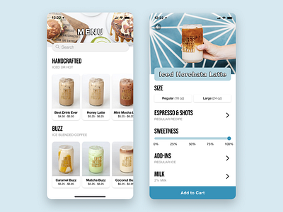 Daily UI 043—Food/Drink Menu app app design daily daily 043 daily ui daily ui 043 dailyui dailyuichallenge design drink figma food food drink menu interface menu ui ui design