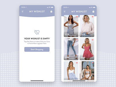 Daily UI 044—Favorites app app design daily daily 044 daily ui daily ui 044 dailyui dailyuichallenge design favorites figma interface princess polly ui ui design wishlist