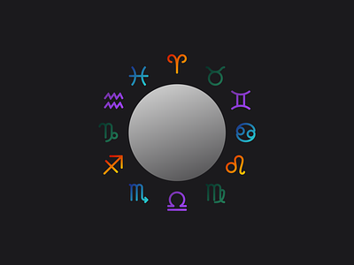 Daily UI 055—Icon Set astrology daily daily 055 daily ui 055 dailyui dailyuichallenge design figma icon set interface ui ui design zodiac