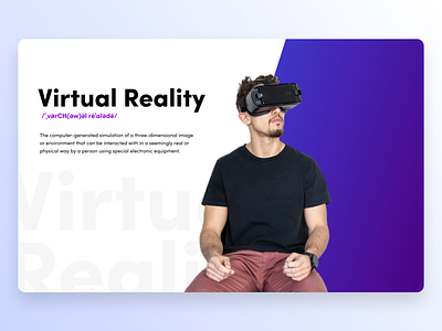 Daily UI 073—Virtual Reality daily daily 073 daily ui daily ui 073 dailyui dailyuichallenge design figma interface ui ui design virtual reality web web design