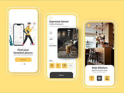 Kokkola Tripping advisor app cafe coffee design drink finland food illustration ios restaurant trip ui ux