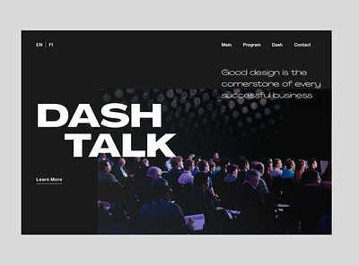 Dash Talk website conference event program talk uidesign uxdesign webdesign