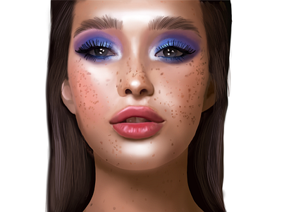 Glowing freckles art artist illustration illustrator procreate